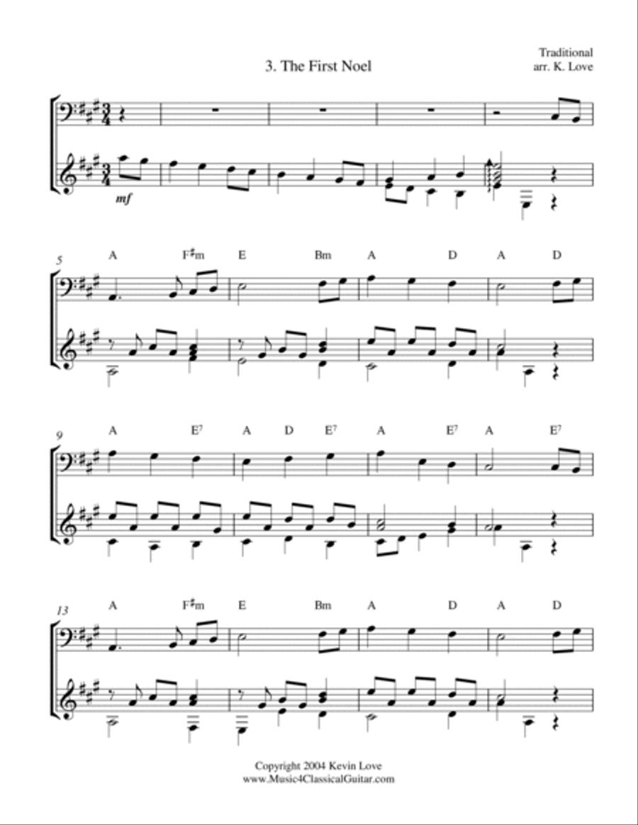 A Christmas Primer (Cello and Guitar) - Score and Parts String Duet scores gallery preview page 3