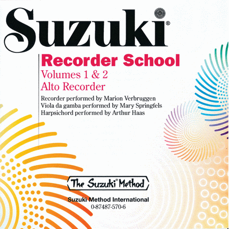 Suzuki Recorder School (Alto Recorder) CD, Volume 1 and 2