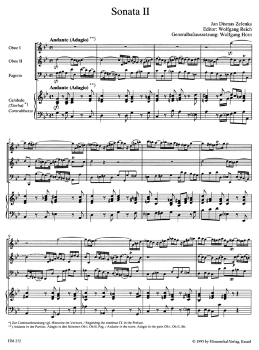 Sonata II g minor ZWV 181,2 Bassoon scores gallery preview page 2