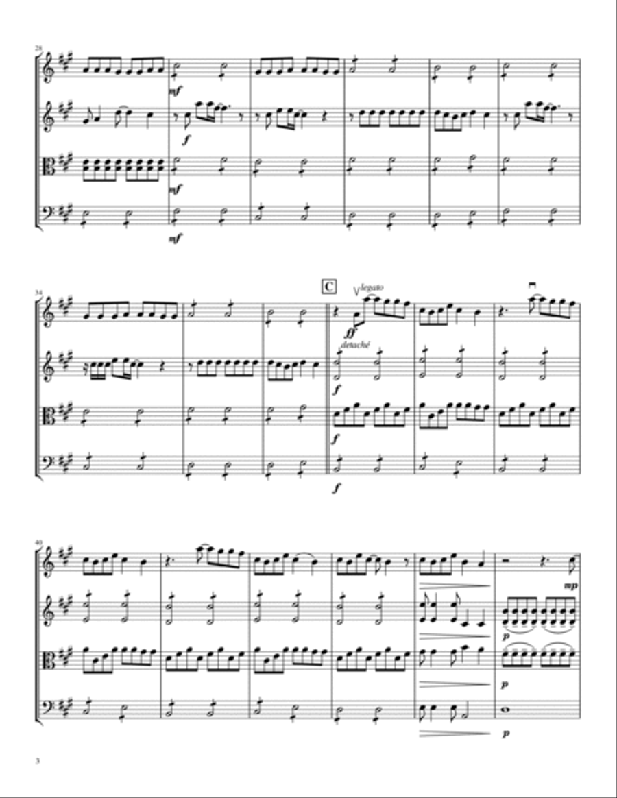 Somewhere Only We Know String Quartet scores gallery preview page 3