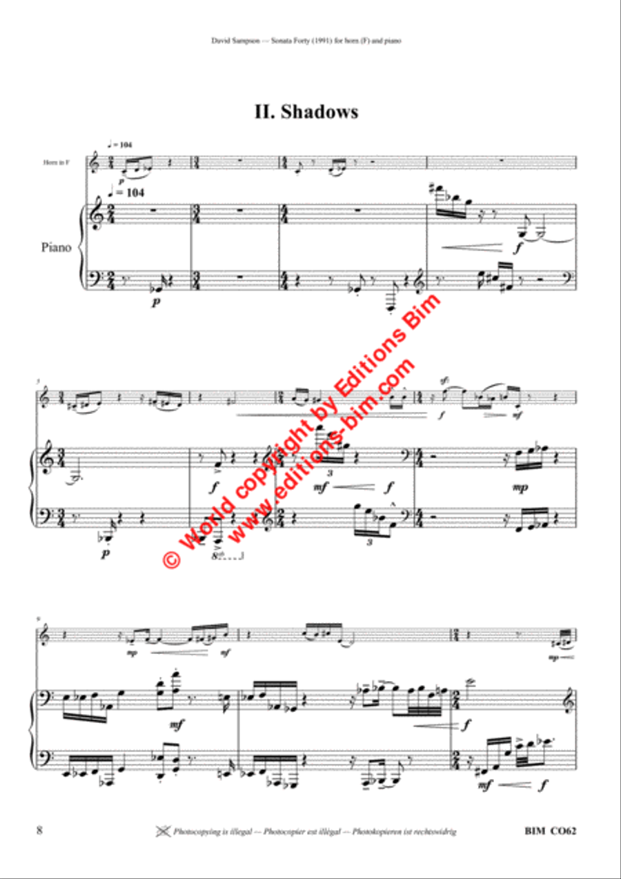 Sonata Forty Horn scores gallery preview page 5