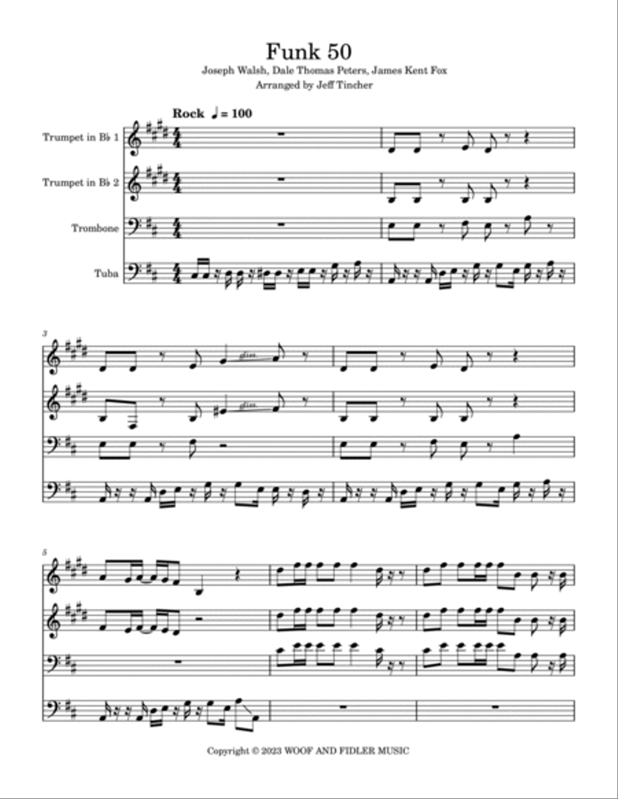 Funk 50 Funk 50 Brass Quartet scores gallery preview page 2