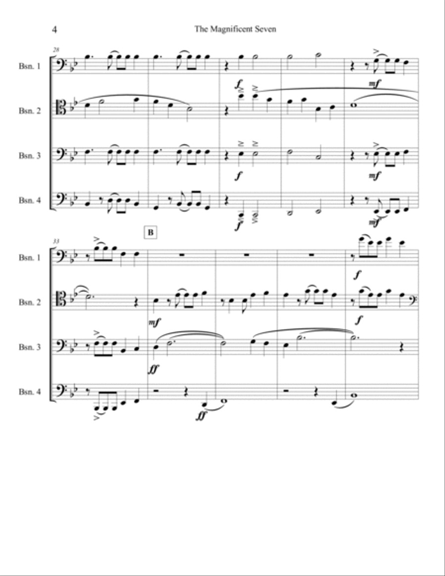 The Magnificent Seven Woodwind Ensemble scores gallery preview page 4