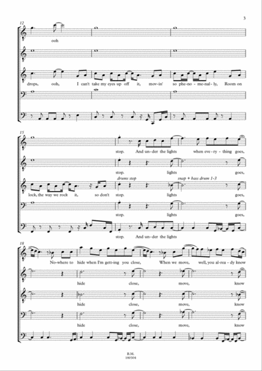 Can't Stop The Feeling from TROLLS TTBB scores gallery preview page 3