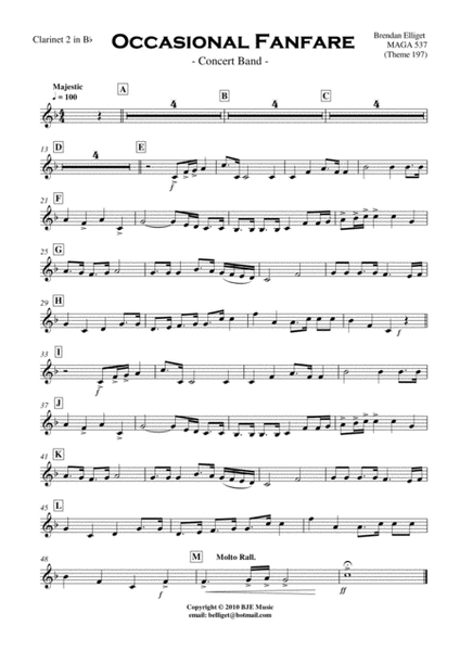 Occasional Fanfare - Concert Band Score and Parts PDF image number null