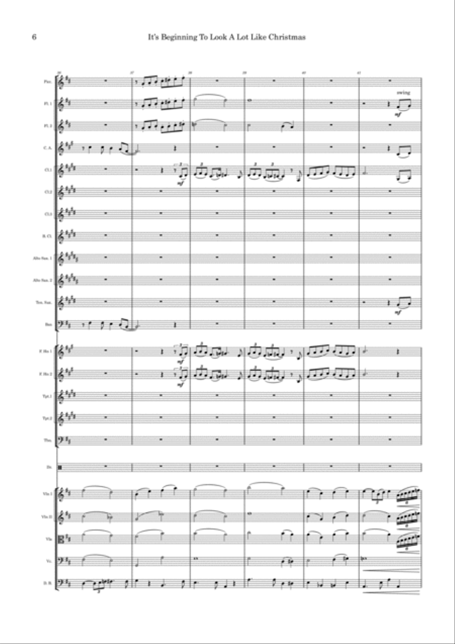 It's Beginning To Look Like Christmas Full Orchestra scores gallery preview page 6