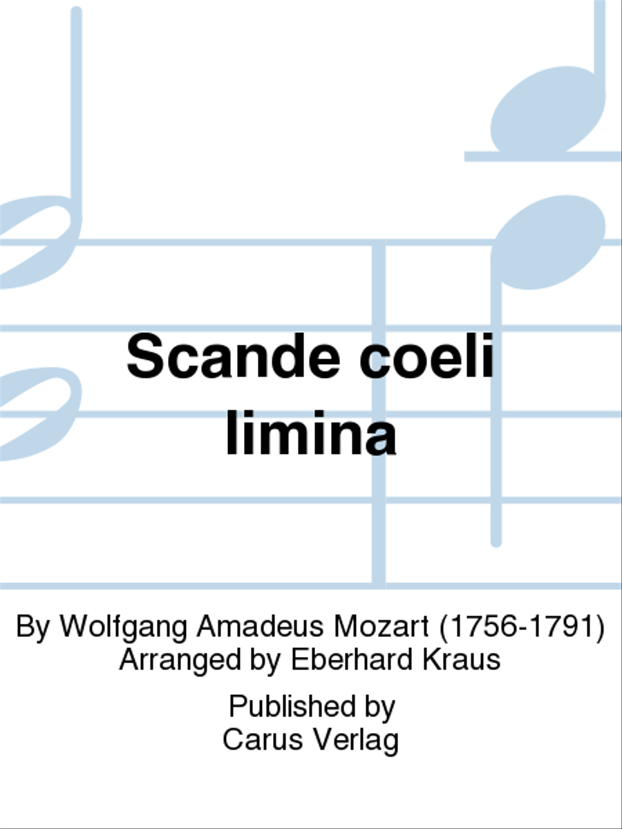 Scande coeli limina by Wolfgang Amadeus Mozart 4-Part - Sheet Music