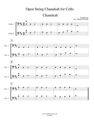 Book cover for Open String Chanukah for Cello