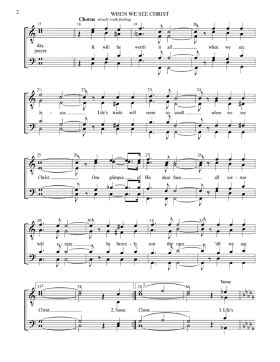 When We See Christ When We See Christ TTBB scores gallery preview page 2