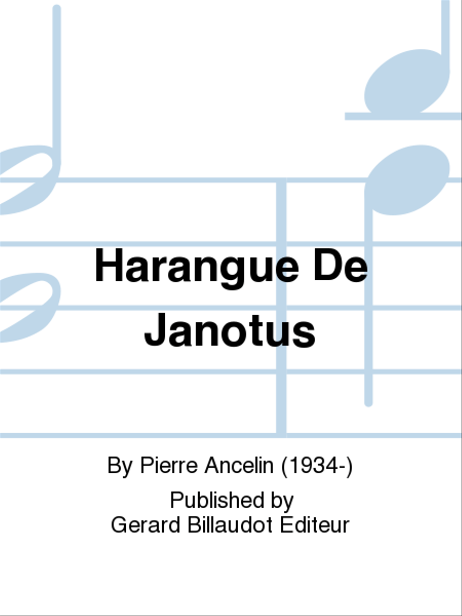 Harangue De Janotus Piano scores gallery preview page 1