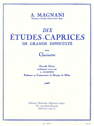 Book cover for Ten Tantrum Studies Of Great Difficulty (clarinet)