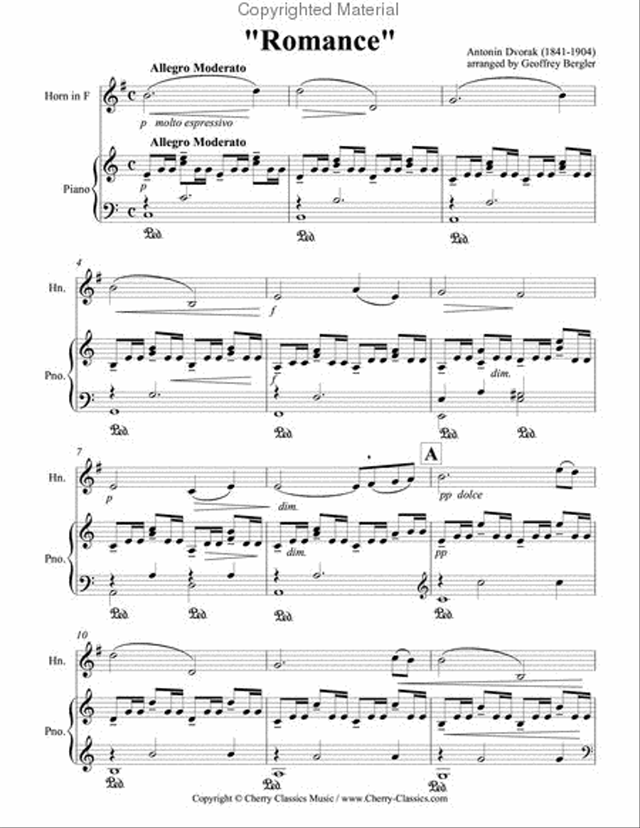 Romance for Horn & Piano Horn scores gallery preview page 2