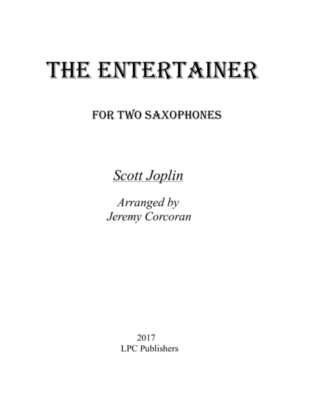 The Entertainer for Two Saxophones image number null