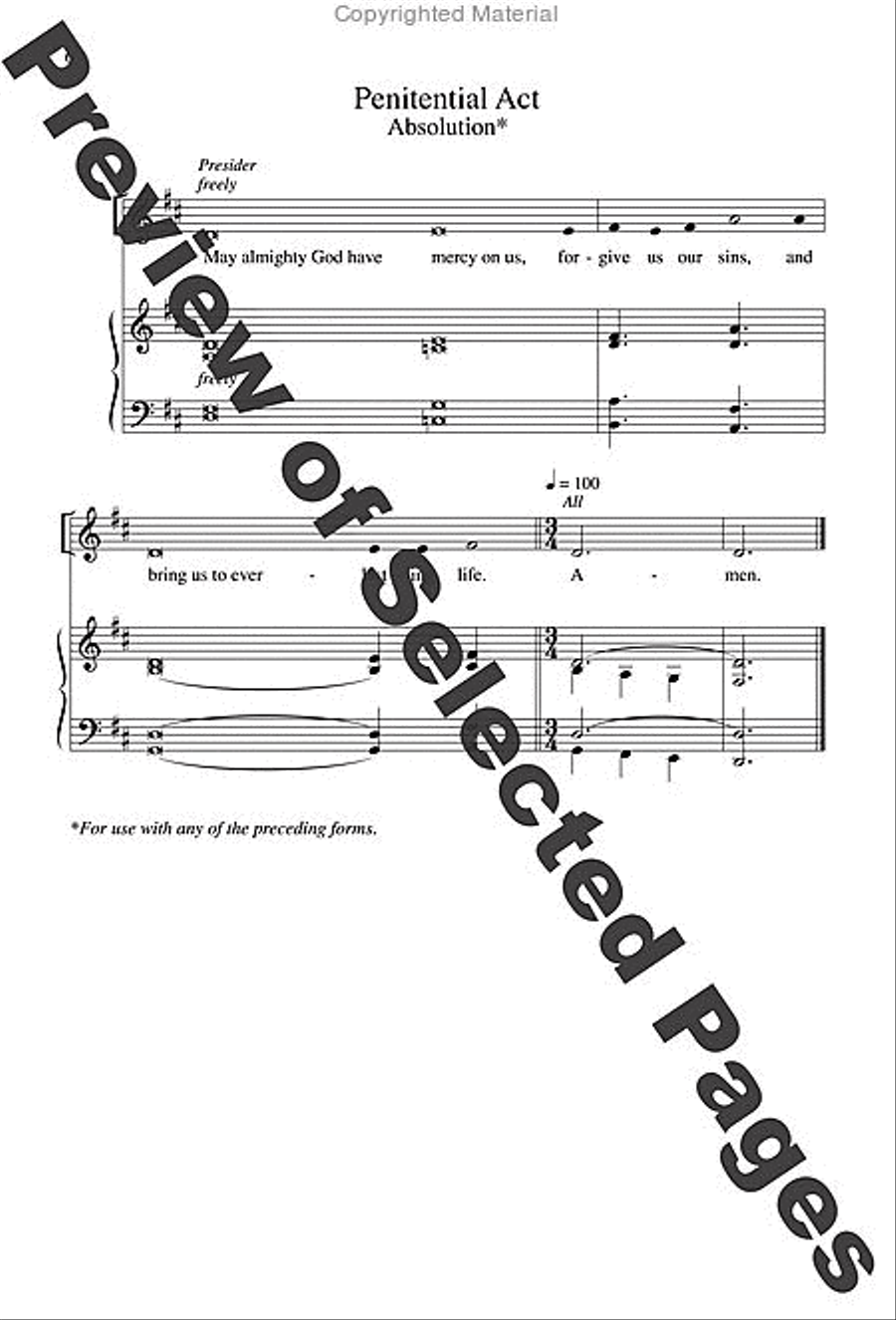 Mass for a Servant Church - Choral / Accompaniment edition 4-Part scores gallery preview page 5