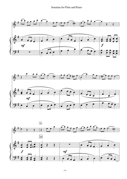 Sonatina for Flute and Piano Flute Solo - Digital Sheet Music