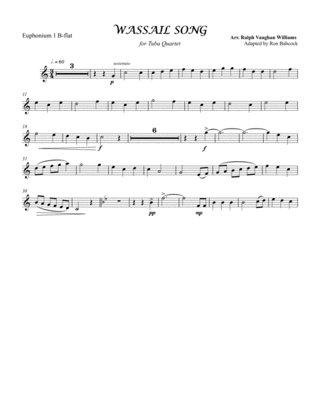 Wassail Song for Tuba Quartet