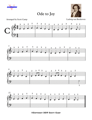 Book cover for Ode to Joy (with fingering for Beginning Students)