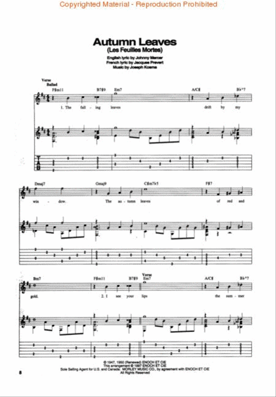 Jazz Standards for Fingerstyle Guitar Electric Guitar scores gallery preview page 2