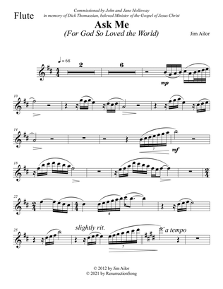 Ask Me (Instrumental Parts for Strings, Harp, Flute)