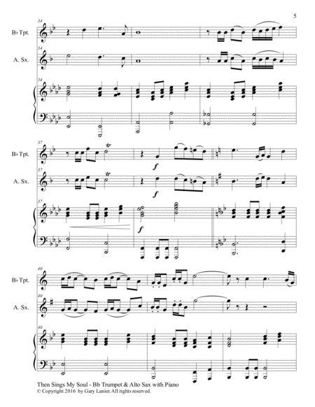 Trios for 3 GREAT HYMNS (Bb Trumpet & Alto Sax with Piano and Parts) image number null