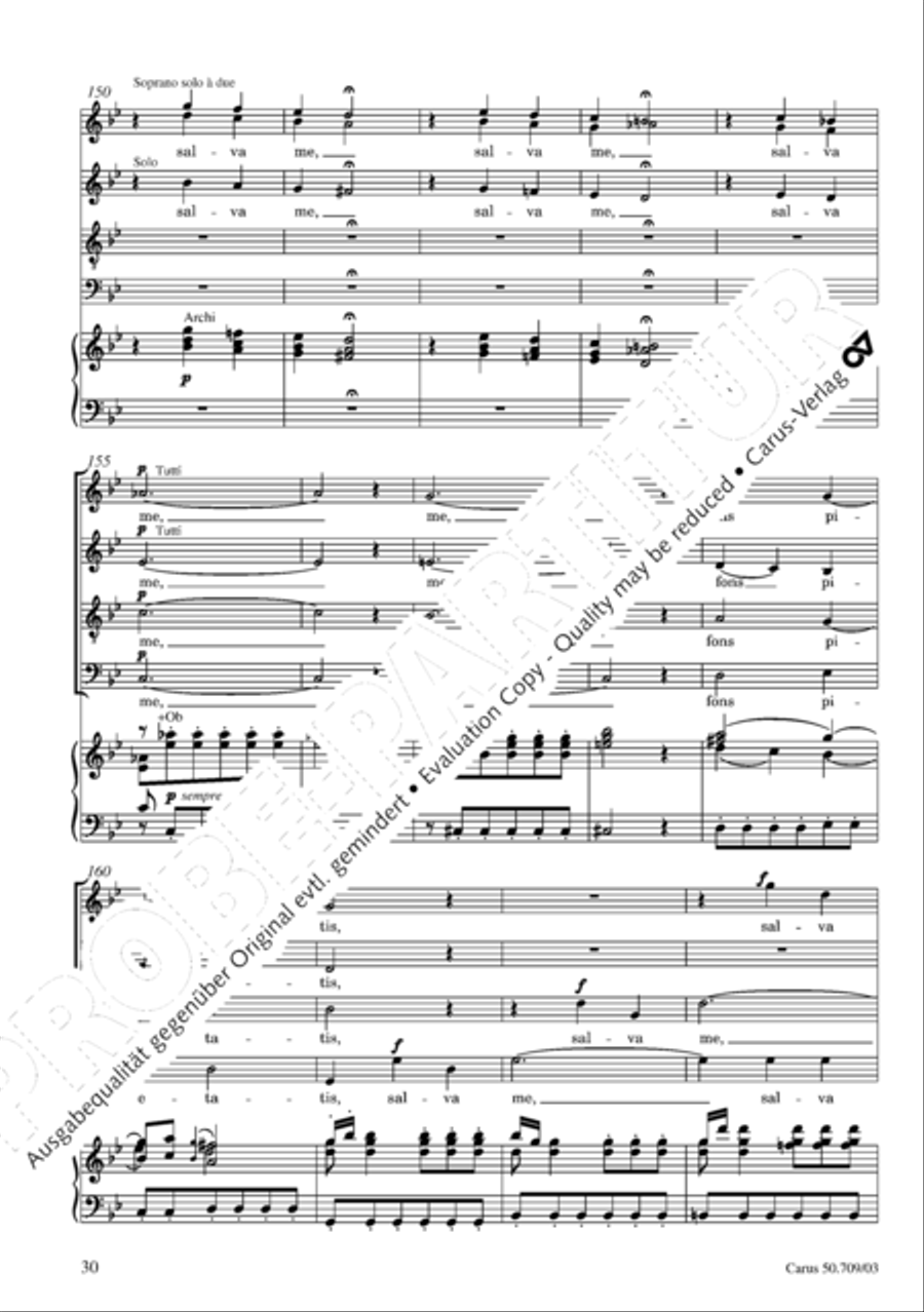 Requiem in E flat major 4-Part scores gallery preview page 31