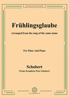 Book cover for Schubert-Frühlingsglaube,for Flute and Piano