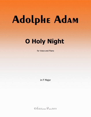 O Holy night cantique de noel,by Adam,in F Major