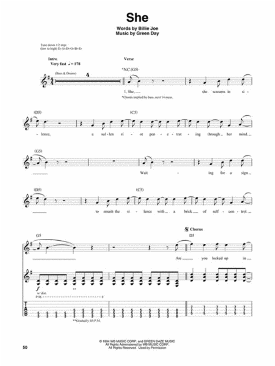 Green Day Electric Guitar scores gallery preview page 5