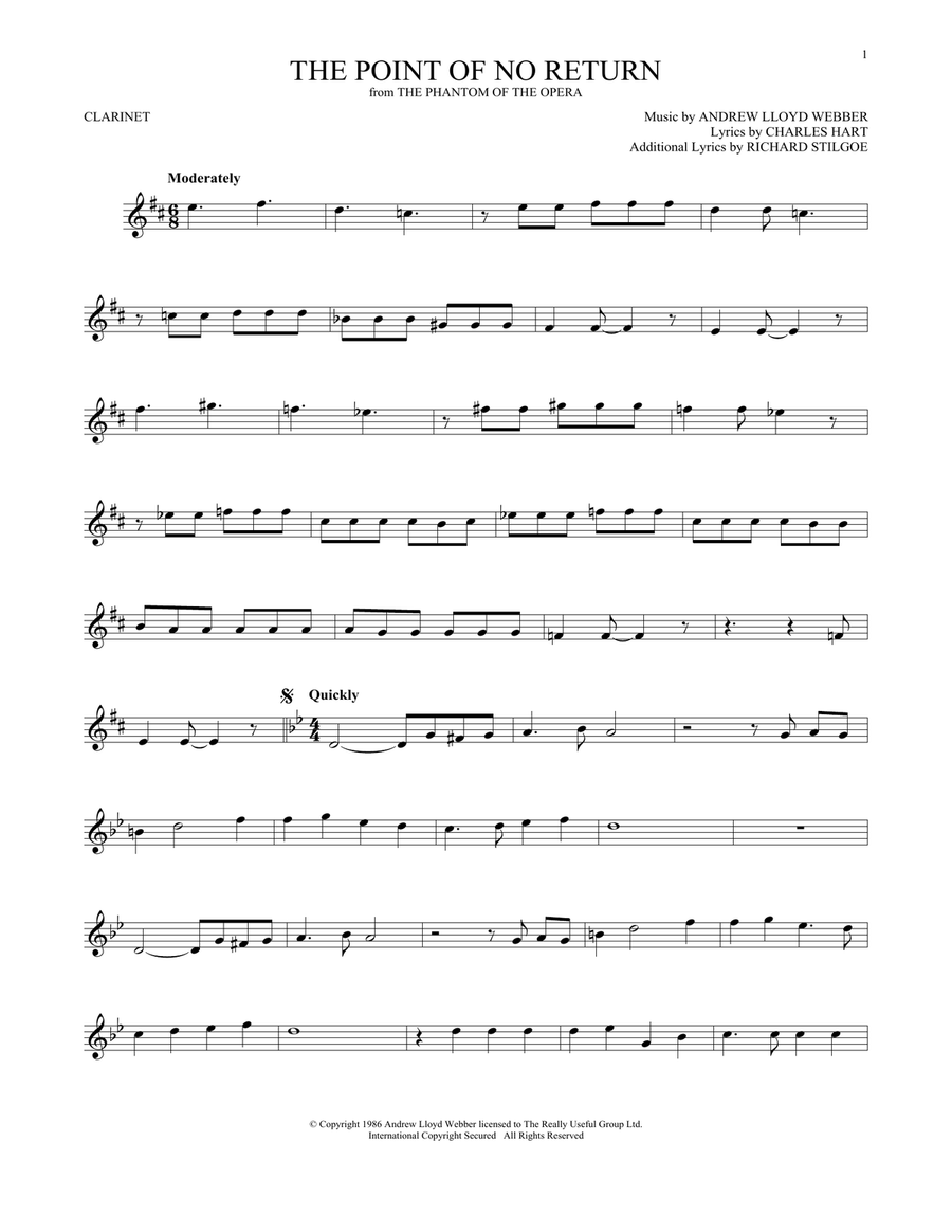 The Point Of No Return (from The Phantom Of The Opera)
