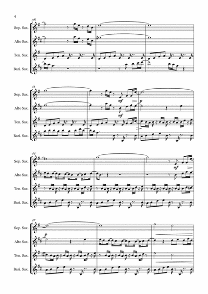 Thriller - Saxophone quartet (SATB) image number null
