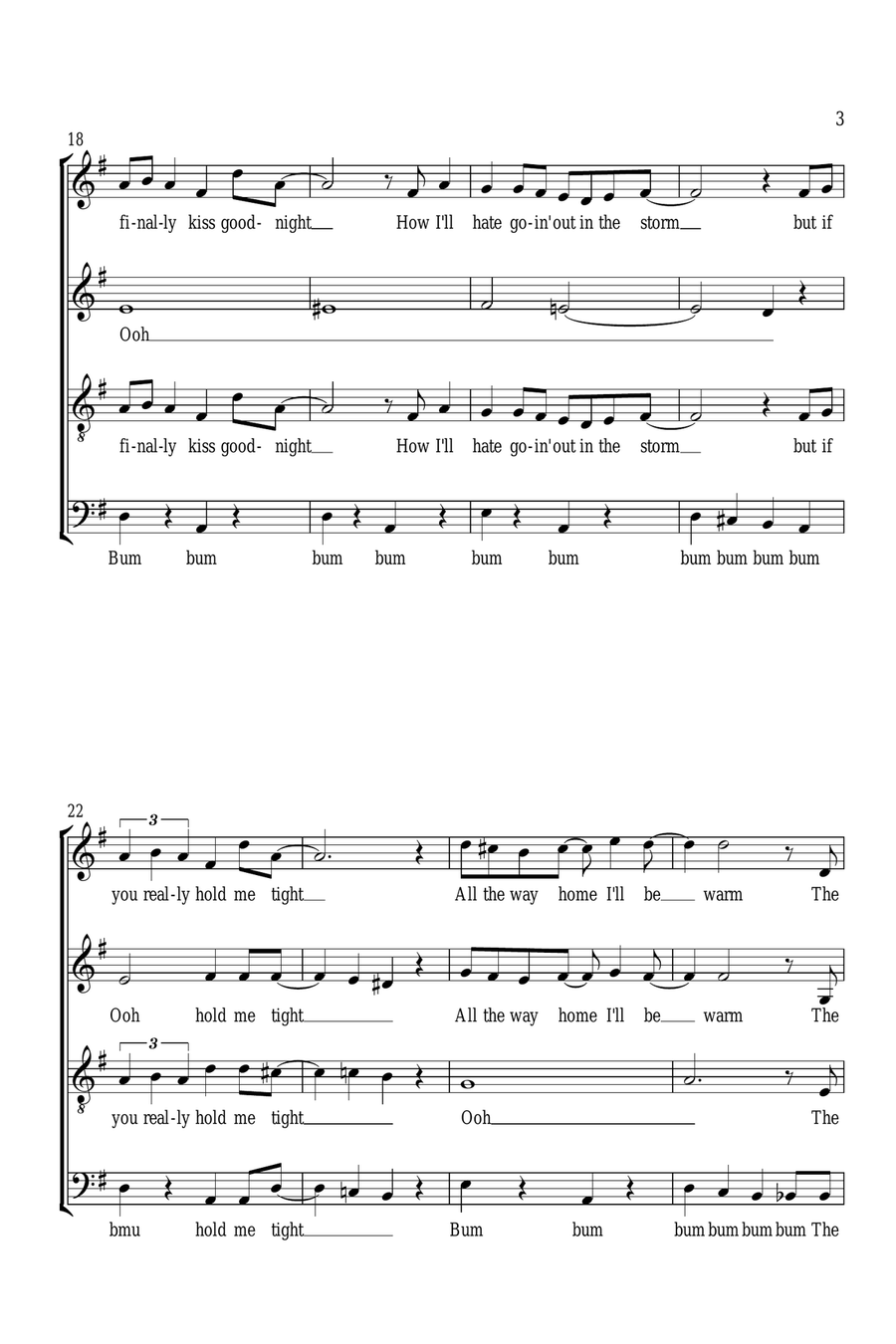 Let It Snow! Let It Snow! Let It Snow! 4-Part scores gallery preview page 3
