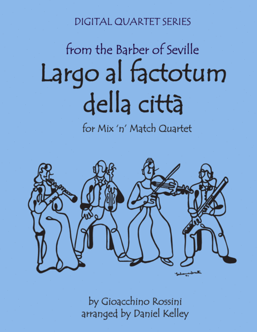 Largo al Factotum from Rossini's Barber of Seville for Clarinet Quartet (or Double Reed Quartet) image number null