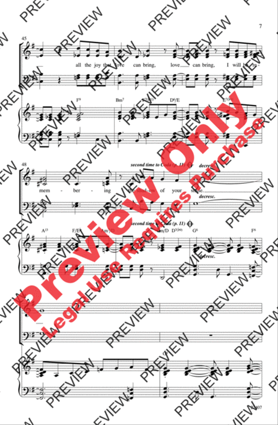 The Shadow of Your Smile 4-Part scores gallery preview page 7