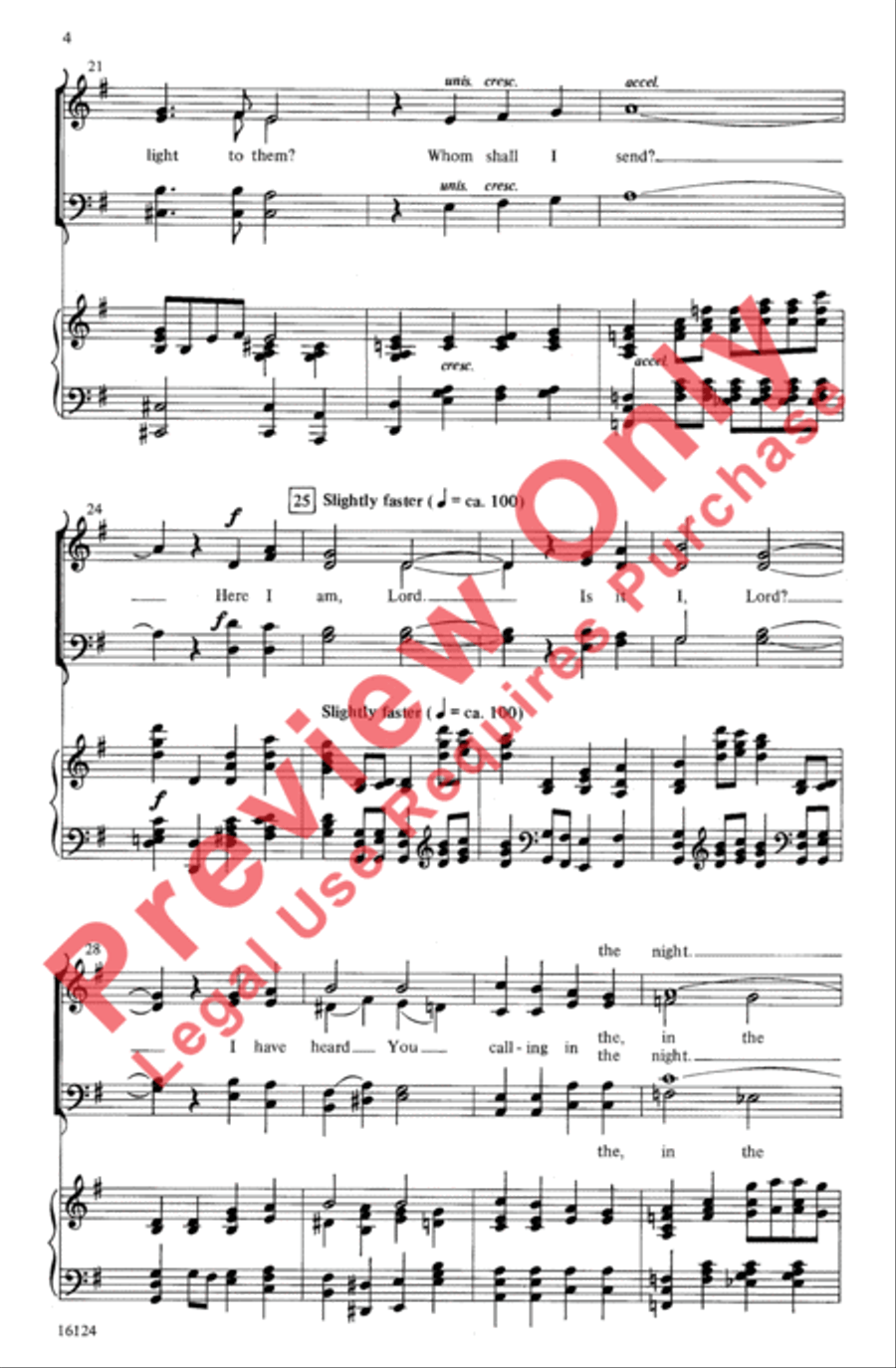 Here I Am, Lord 4-Part scores gallery preview page 4