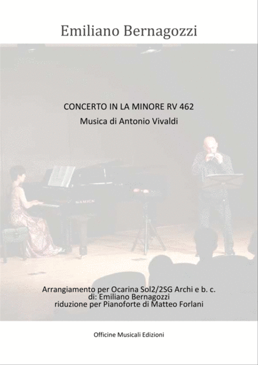 A. Vivaldi Concerto in La minore KV 462 riduzione per Ocarina e pianoforte Piano Solo scores gallery preview page 1
