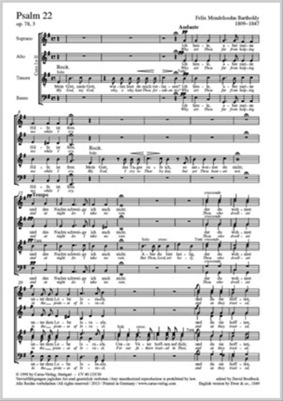 My God, where hast Thou me forsaken? 4-Part scores gallery preview page 1