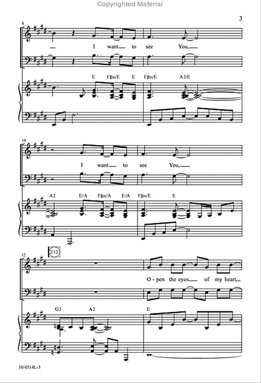 Open the Eyes of My Heart with Be Thou My Vision 2-Part scores gallery preview page 3