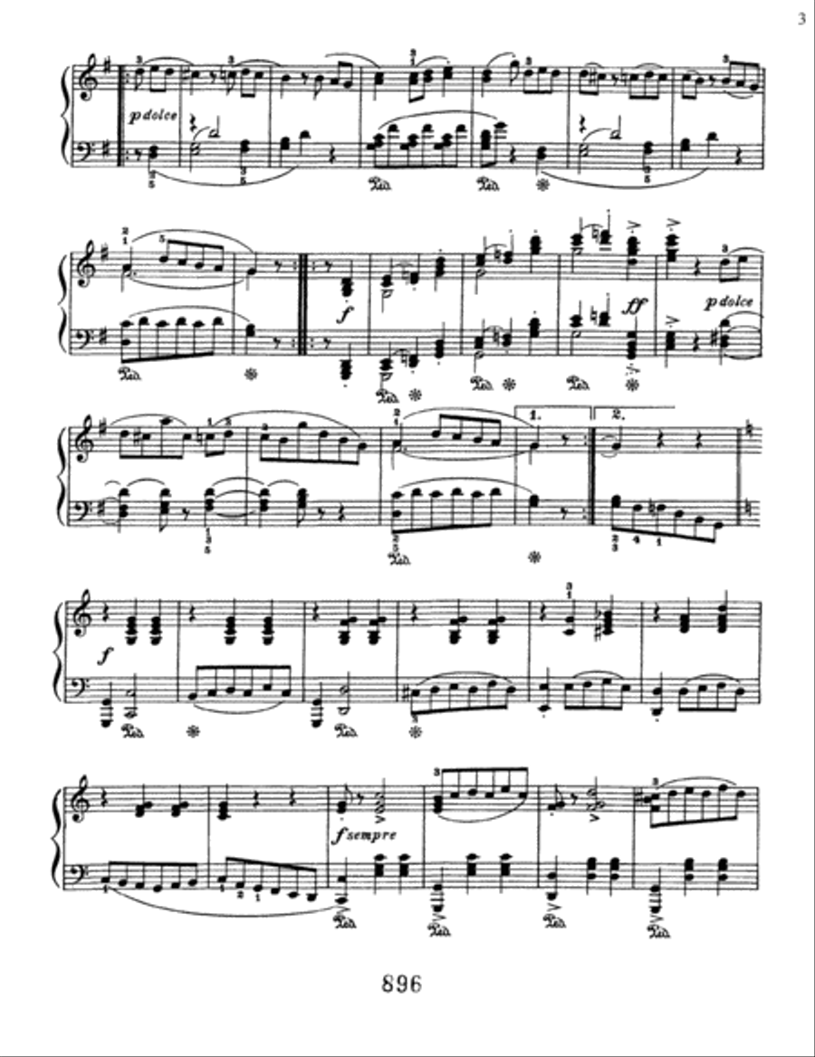 German Dances (3) Piano Solo scores gallery preview page 3
