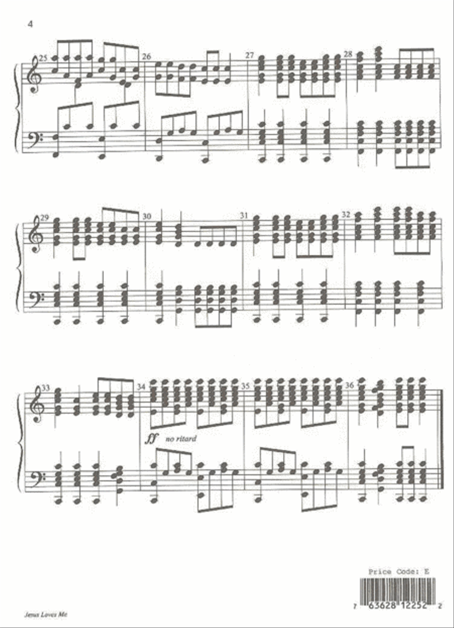 Jesus Loves Me 5-Octaves scores gallery preview page 7