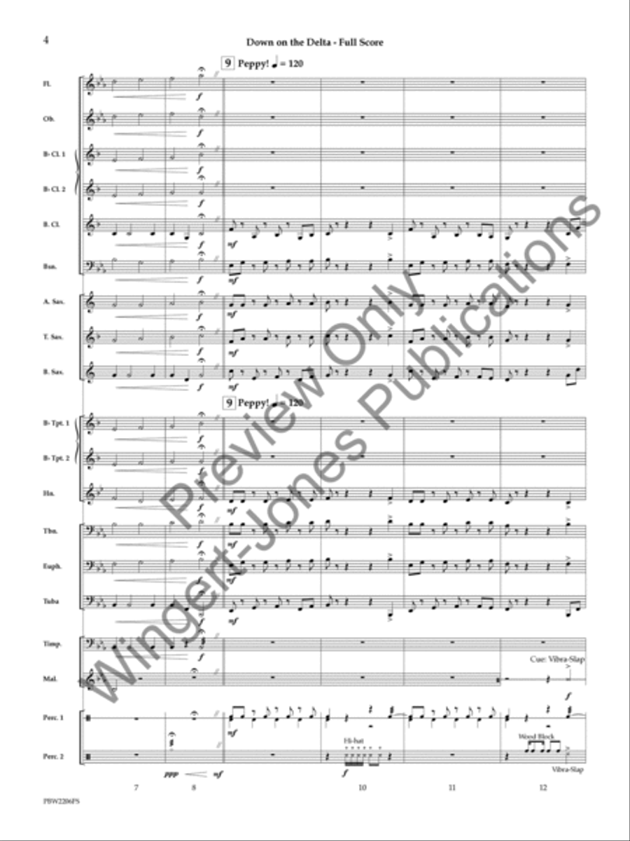 Down on the Delta Concert Band scores gallery preview page 5