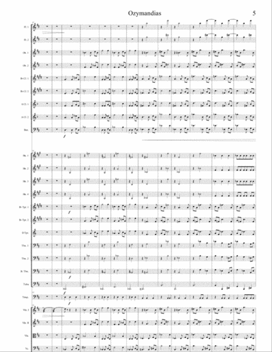 OZYMANDIAS Chamber Orchestra scores gallery preview page 5