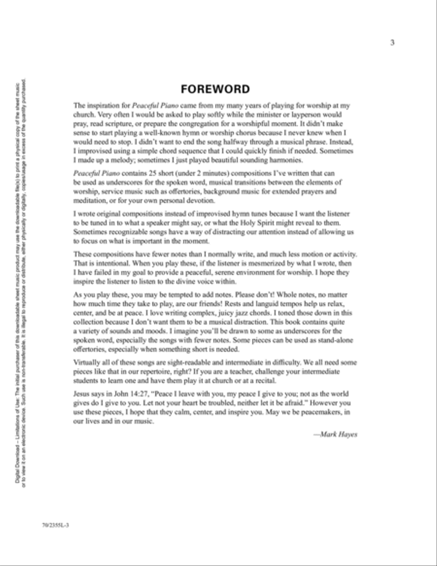 Peaceful Piano Piano Solo scores gallery preview page 3