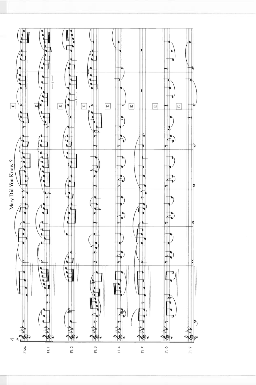 Mary, Did You Know? Flute Choir scores gallery preview page 5