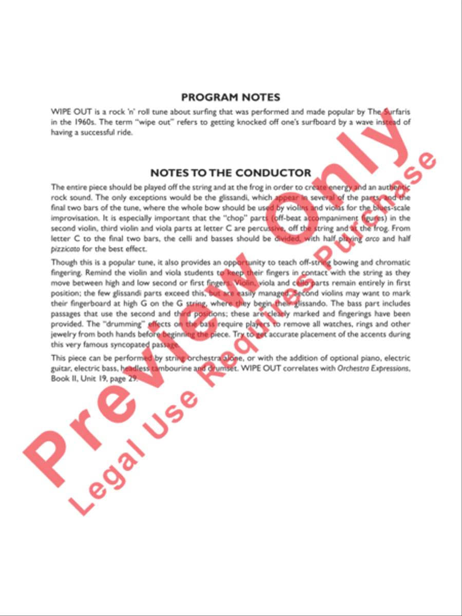 Wipe Out String Orchestra scores gallery preview page 3