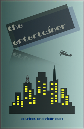 Book cover for The Entertainer by Scott Joplin, Clarinet and Violin Duet