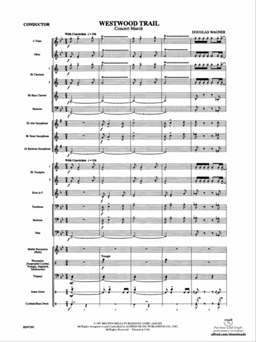 Westwood Trail Concert Band scores gallery preview page 3