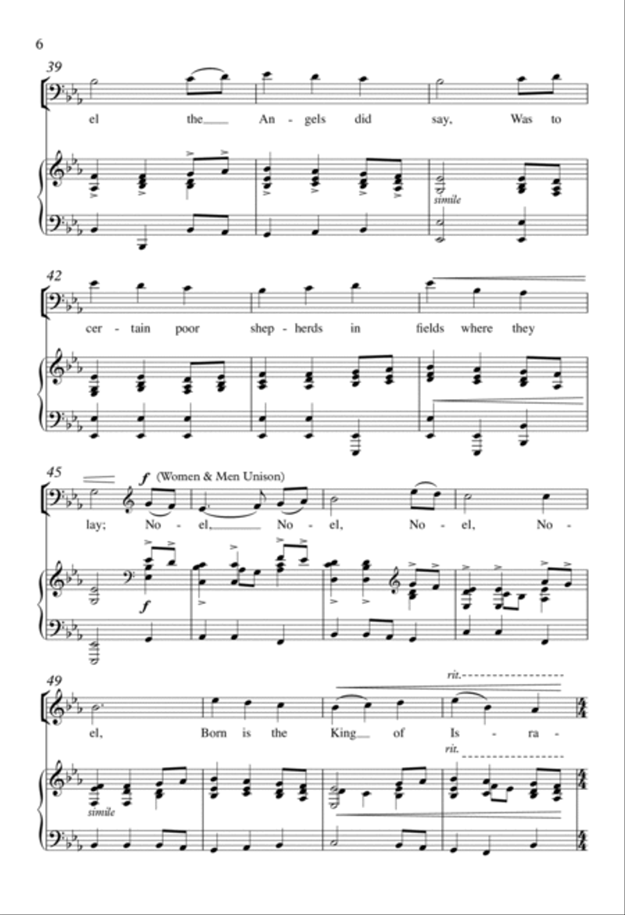 Infant Holy, Infant Lowly 4-Part scores gallery preview page 4