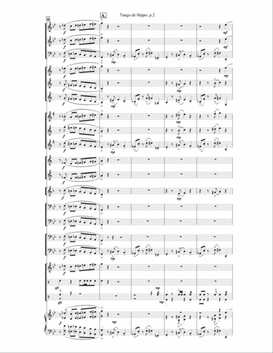Tango de Hippo Concert Band scores gallery preview page 4