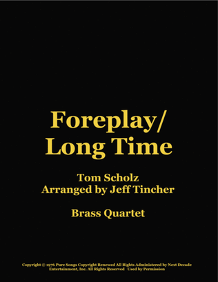 Book cover for Foreplay/long Time