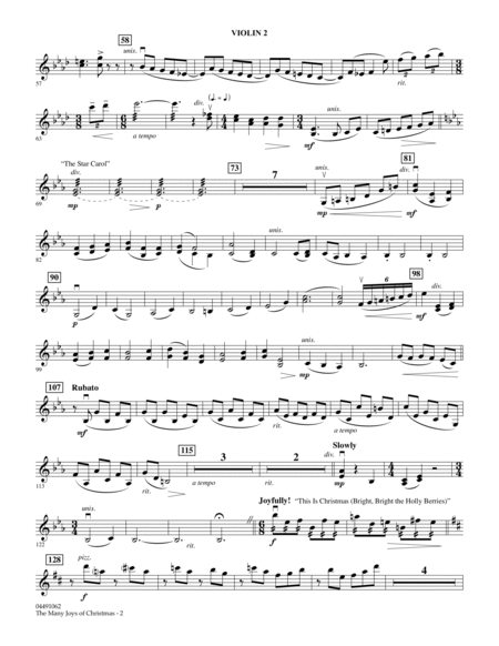 The Many Joys Of Christmas (Set One) - Violin 2
